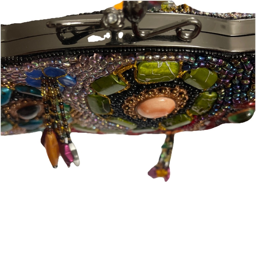 Ohh! Ashley Handcrafted Beaded Bag Mini Clutch Purse Evening Handbag *No Chain* - Picture 5 of 12